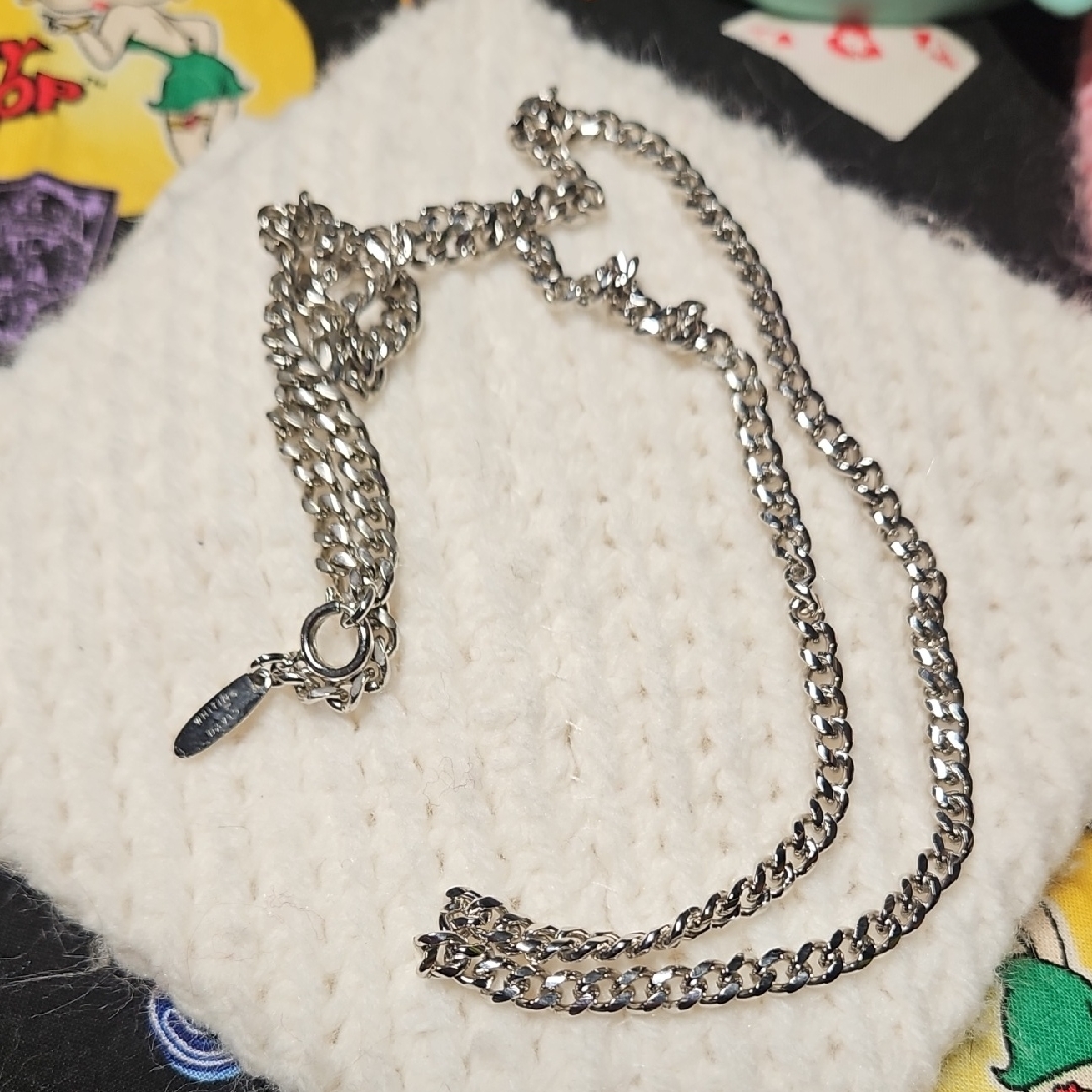 Vintage Whiting Davis Silver Tone Embossed Rope Chain Necklace 24 Signed 23$